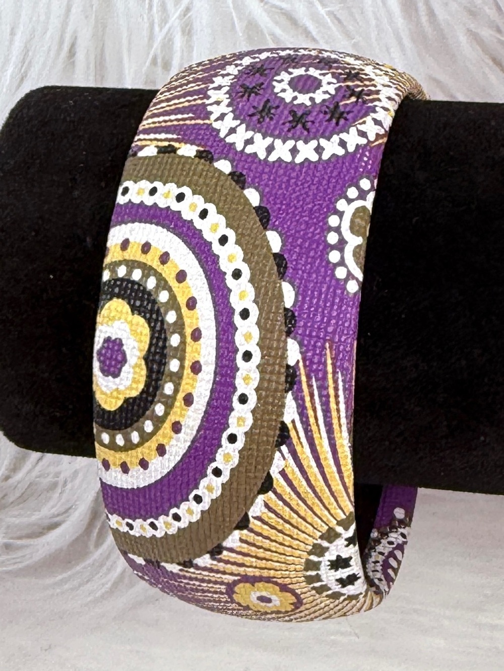 Vintage purple Peacock, design, bangle bracelet